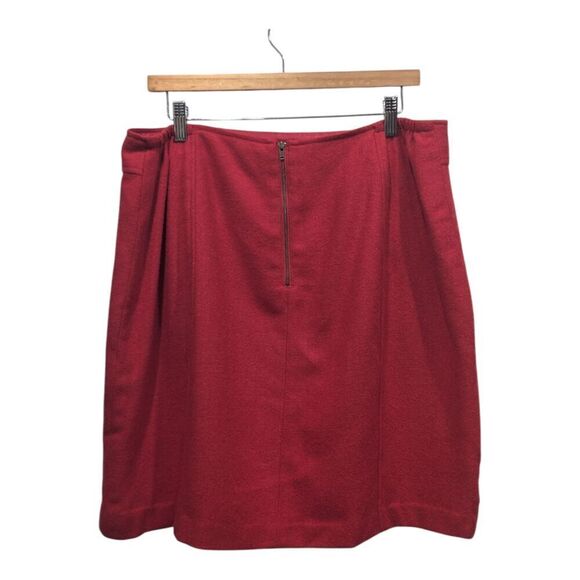 Talbots Red Wool Straight Career Office Work Mini Skirt, 20WP - Picture 3 of 6